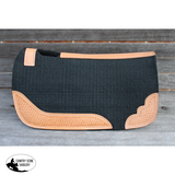 Showman® Mini 20’’ x 20’’ x 12 mm Felt pad with basket tooled wear leathers.