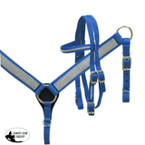 New! Showman ® Mini/ Small Pony Nylon headstall and breast collar set with crystals. - Country Scene Saddlery and Pet Supplies