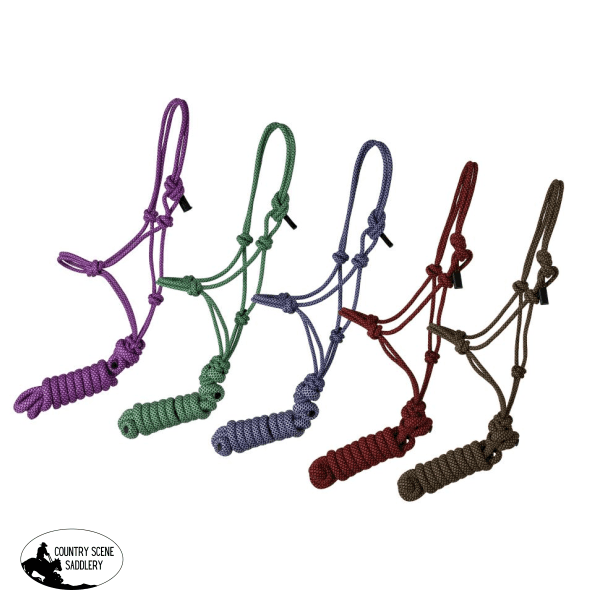 Showman ® Mini/Small Pony Size Adjustable Cowboy Knot Halter With Removable Lead Rope