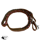Showman ® Miracle Braid leather contest/roping rein with buckles. - Country Scene Saddlery and Pet Supplies