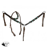 Showman ® Miracle Braid One Ear Headstall And Breast Collar Set. Western Saddles