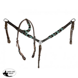 Showman ® Miracle Braid One Ear Headstall and Breast Collar Set. - Country Scene Saddlery and Pet Supplies