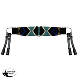 Showman ® Mohair Wool Multi-Strand Tripping Collar - Black/Teal/Blue - Country Scene Saddlery and Pet Supplies
