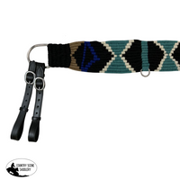 Showman ® Mohair Wool Multi-Strand Tripping Collar - Black/Teal/Blue Breastplates