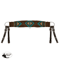Showman ® Mohair Wool Multi-Strand Tripping Collar - Brown/Teal Tack Sets