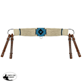 Showman ® Mohair Wool Multi-Strand Tripping Collar -White/Blue Breastplates