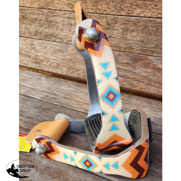 Showman ® Navajo Cross Print Aluminum Stirrup.