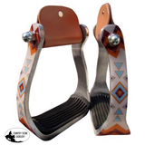 New! Showman ® Navajo Cross Print Aluminum Stirrup.