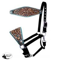 New! ~ Showman ® Nylon Bronc Halter With Hair On Cheetah .