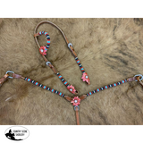 Showman ® One Ear beaded Headstall and Breast collar Set - Country Scene Saddlery and Pet Supplies