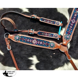 Showman ® One ear headstall and breast collar set. - Country Scene Saddlery and Pet Supplies