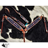 Showman ® One ear headstall and breast collar set. - Country Scene Saddlery and Pet Supplies