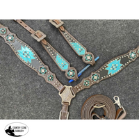 Showman® One Ear Headstall And Breast Collar Set With Bling Western Bridles