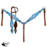 Showman ® One Ear Headstall And Painted Breast Collar Set Tack Sets