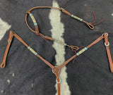Showman ® One Ear Rawhide Bridle & Breast collar set - Country Scene Saddlery and Pet Supplies