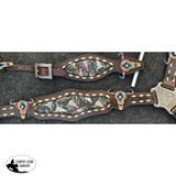 Showman ® Painted southwest design cowskull leather - Country Scene Saddlery and Pet Supplies
