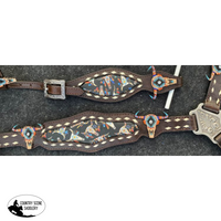 Showman ® Painted Southwest Design Cowskull Leather #western Bridles