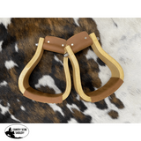 Showman ® Polished White Ashwood Wooden stirrups feature 2.25" tread - Country Scene Saddlery and Pet Supplies