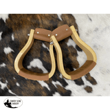 Showman ® Polished White Ashwood Wooden stirrups feature 2.25" tread - Country Scene Saddlery and Pet Supplies