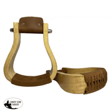 Showman ® Polished White Ashwood Wooden stirrups feature 2.25" tread - Country Scene Saddlery and Pet Supplies