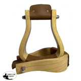Showman ® Polished White Ashwood Wooden stirrups feature 2.25" tread - Country Scene Saddlery and Pet Supplies