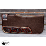 Showman® Pony 24" x 24" Brown felt saddle pad . - Country Scene Saddlery and Pet Supplies