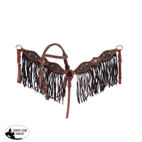 New! Showman ® Pony Hand Painted Arrow Design Headstall And Breast Collar.