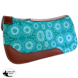 Showman ® PONY SIZE 24" x 24" Turquoise Tie-Dye Star Burst printed solid felt saddle pad. - Country Scene Saddlery and Pet Supplies