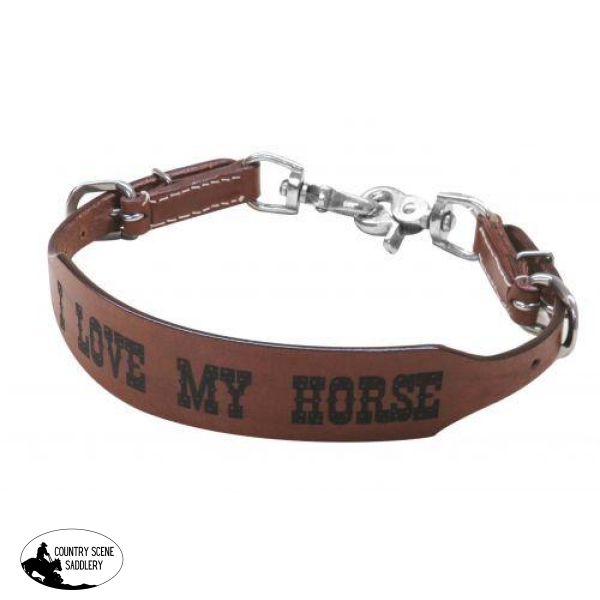 New! Showman ® Pony Size I Love My Horse Branded Wither Strap.