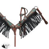 New! Showman ® Pony Size Single Ear Headstall And Breast Collar Set.