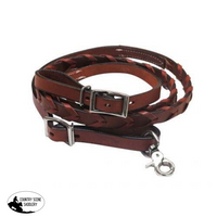 New! ~ Showman ® Pony/youth 6Ft X 3/4 Leather Laced Contest Rein.