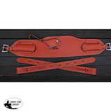 Showman ® premium leather heavy duty 7’’ back cinch. - Full/Cob (One Size) - Back Cinch