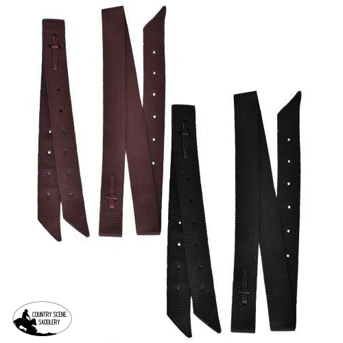 New! Showman ® Premium Quality Nylon Off Billet And Tie Strap Set. Latigo Billet Straps