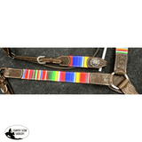 New! Showman ® Rainbow Serape Print Browband Headstall and Breast collar Set with wither strap. - Country Scene Saddlery and Pet Supplies