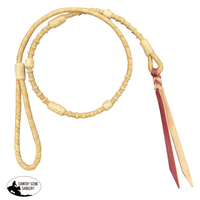 Showman ® Rawhide Braided Over & Under With Latigo Whips-Quirts