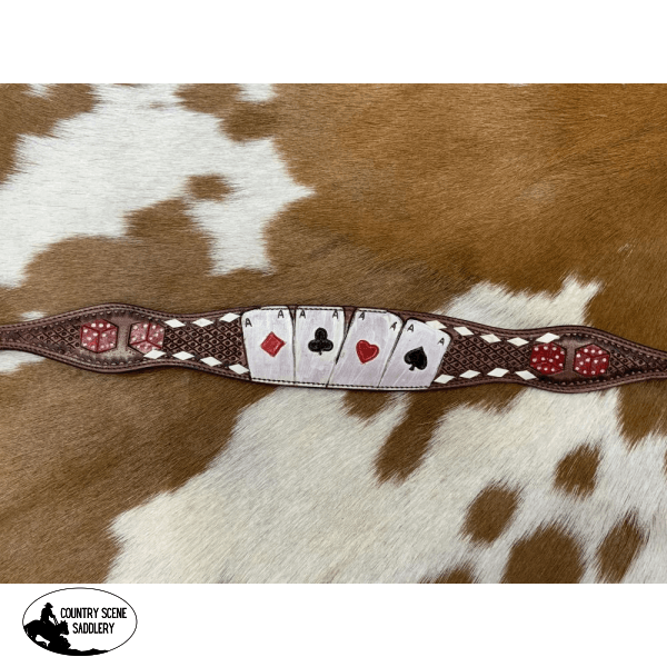 Showman ® Riders Luck Tooled Leather Wither Strap Roper Saddle