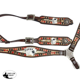 Showman ® Royal Flush One Ear Headstall And Breast Collar Set Western Tack Sets