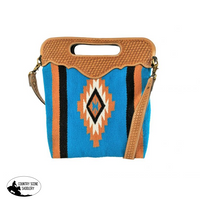 Showman ® Saddle Blanket Handbag With Genuine Leathe Tote Bag