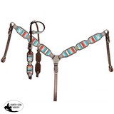 Copy Of Showman ® Serape Southwest 2 Print One Ear Headstall And Breastcollar Set With Bling