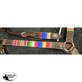 Showman ® Serape Southwest Print One Ear Headstall And Breastcollar Set With Bling Conchos. Bridle