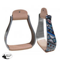 New! Showman ® Shimmering Navajo Print Stirrup.