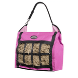 New! Showman ® Slow feed hay tote. Durable heavy duty nylon hay tote is easy to fill and carry. - Country Scene Saddlery and Pet Supplies
