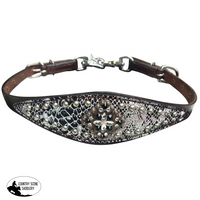 New! Showman ® Snakeskin Wither Strap With Accent Concho.