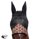 Showman ® Southwest Print accent fly mask with ears. - Country Scene Saddlery and Pet Supplies