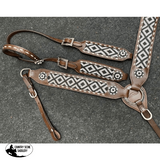 Showman ® Southwest Woven Fabric One Ear Headstall and Breast collar Set. - Country Scene Saddlery and Pet Supplies