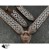 Showman ® Southwest Woven Fabric One Ear Headstall and Breast collar Set. - Country Scene Saddlery and Pet Supplies