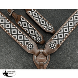 Showman ® Southwest Woven Fabric One Ear Headstall and Breast collar Set. - Country Scene Saddlery and Pet Supplies