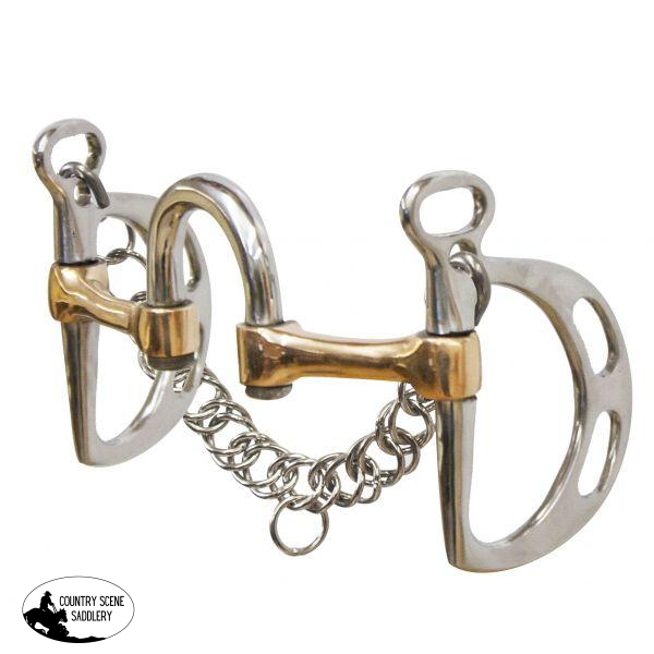 New! Showman ® Stainless Steel Slotted Correction Kimberwick. Eggbutt