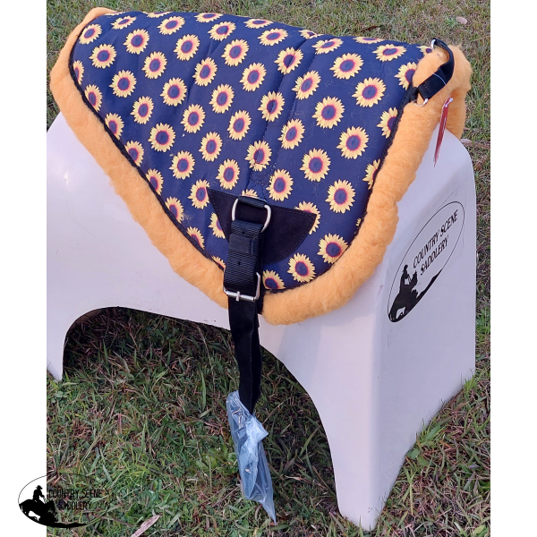 Showman ® Sunflower Design Bareback Saddle Pad. Equine Products