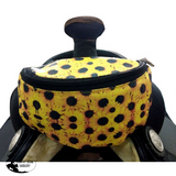 Showman ® Sunflower Print Insulated Nylon Saddle Pouch